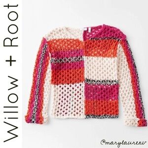❤️Willow & Root Youth Crochet Sweater